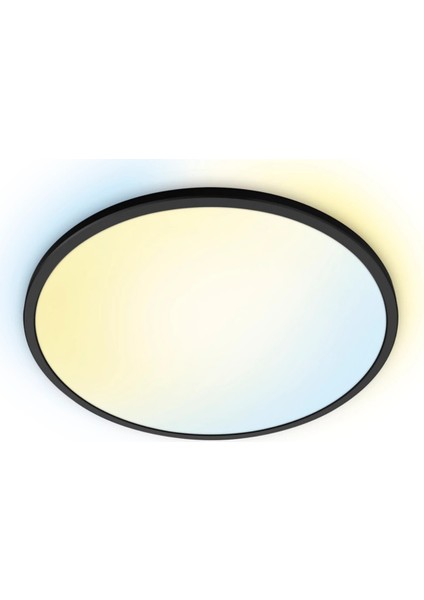 Superslim 32W Siyah Sıva Üstü Sarı-Beyaz Akıllı LED Yuvarlak Panel Tavan Armatürü 55 cm Çapında 3750 Lumen fiyatları