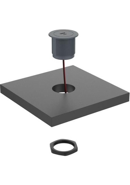 Circularline Gömme Hızlı Şarj Modülü, Type-C,soft Touch Antrasit indirimleri