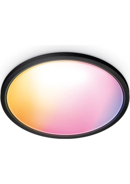 Superslim 22W Siyah Sıva Üstü Rgb Akıllı LED Yuvarlak Panel Tavan Armatürü 42 cm Çapında 2600 Lumen fiyatları