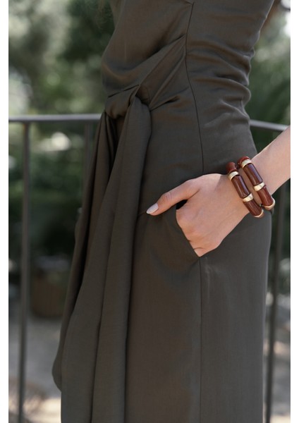 Mila Kahve Bluz Pantolon Takım