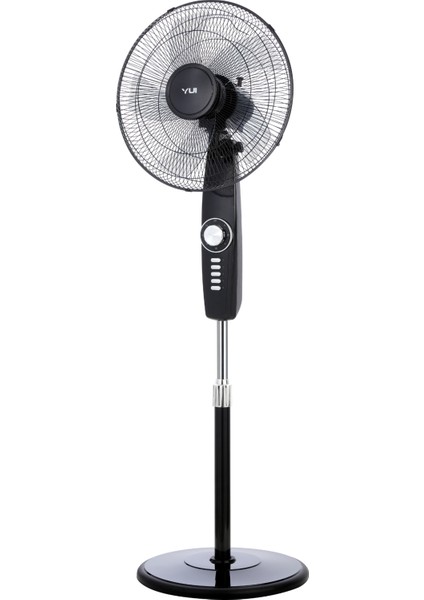 F49 Siyah 16 Inç 50W 4 Kademe 5 Pervane Döner Başlıklı Vantilatör