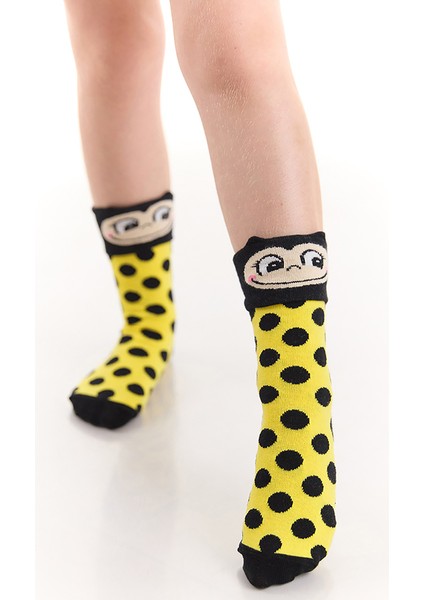 Arı Kız Çocuk Sarı Siyah Soket Çorap 2'li Takım fiyatları