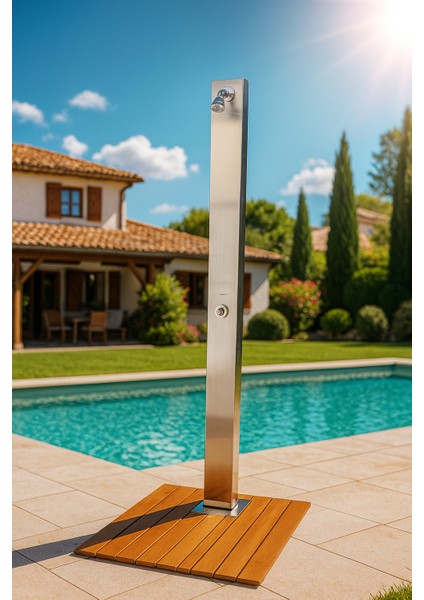 Havuz Duşu Ahşap Tablalı