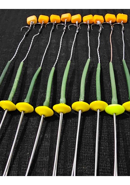 15 Takım(Üçlü Mısır Truncu) Renkler Sazan Yemleme (Tekne ve Botu)(Rig ve Boli) Yüzen Model 15 Adet fırsatları