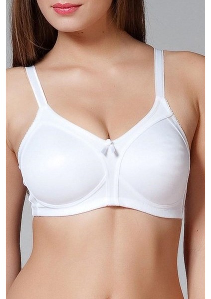 1910 Kadın Dolgusuz Balensiz Toparlayıcı Sütyen Beyaz Renli