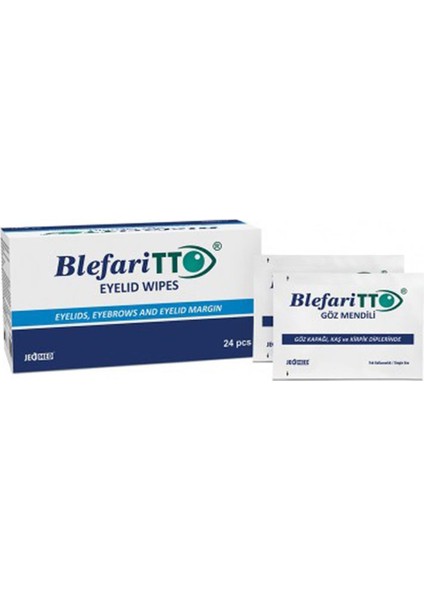 Blepharitto Göz Çevresi ( Göz Kapağı,kaş ve Kirpik Dipleri) Temizleme Mendili 24 Adet