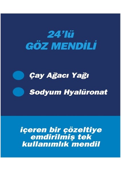 Blepharitto Göz Çevresi ( Göz Kapağı,kaş ve Kirpik Dipleri) Temizleme Mendili 24 Adet modelleri