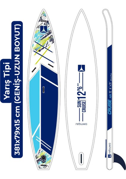 Pro Sup Şişme Sörf Tahtası Stand Up Paddle Board 79*381*15 cm Mavi Yarış Board modelleri
