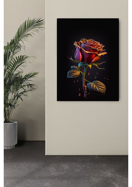 Kırmızı Gül Kanvas Tablo Canvas Ev Duvar Dekarasyon Duvar Süsü Ölçü Seçmeyi Unutmayınız :)