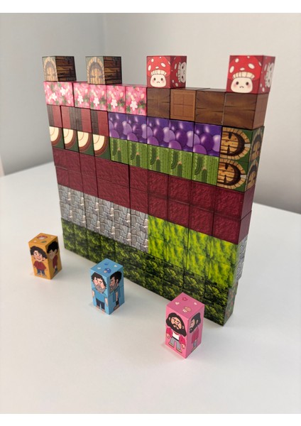 Minecraft Manyetik Küp Blok Orman Kalesi Temalı Yapı Taşı 100 Parça fırsatları