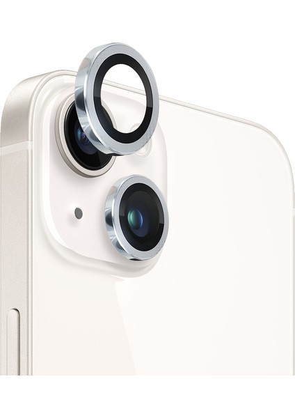 iPhone 13 Kamera Lens Koruyucu (Gümüş)