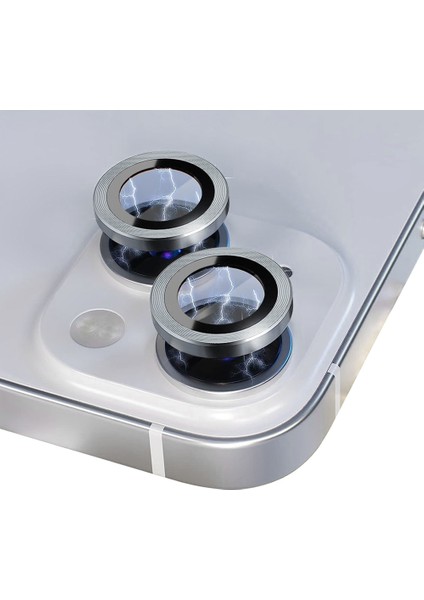 iPhone 13 Kamera Lens Koruyucu (Gümüş)