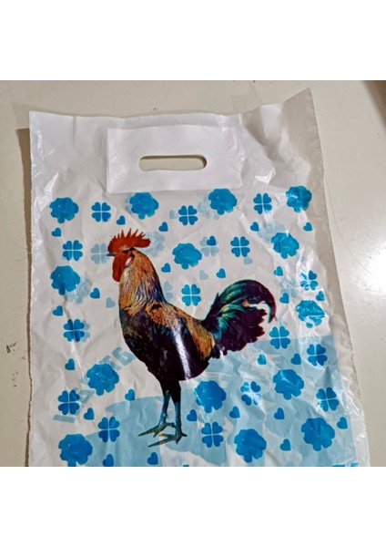 35X45 (Hışır) - 3 No Baskılı Takviyeli Poşet