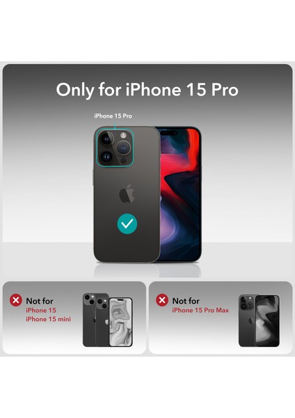 Iphone 15 Pro Anti-Static Temperli Full Cam Ekran Koruyucu 2 Adet