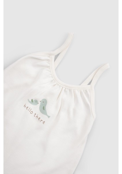 Organik Pamuk Ekru Bebek Ip Askılı Şort Tulum indirimleri