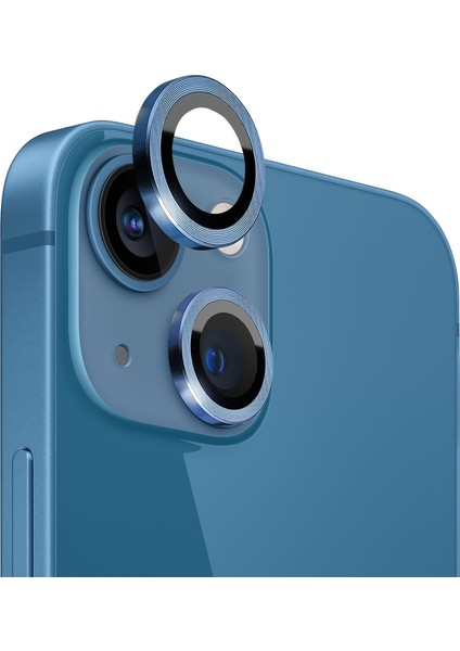 iPhone 13 Kamera Lens Koruyucu (Mavi)