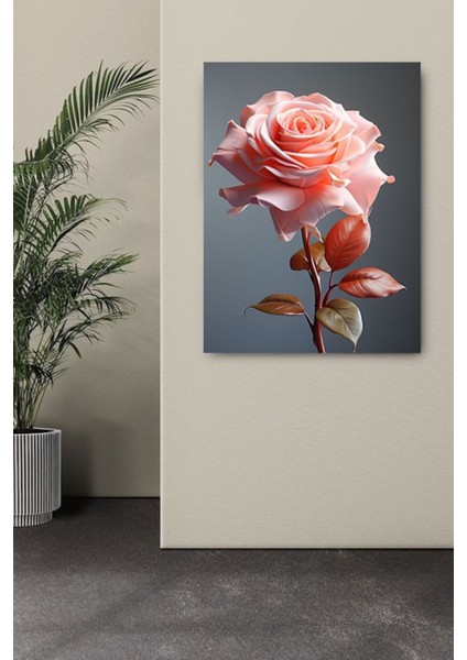Pembe Gül Kanvas Tablo Canvas Duvar Ev Salon Dekarasyon Süsü Ölçü Seçmeyi Unutmayınız :)