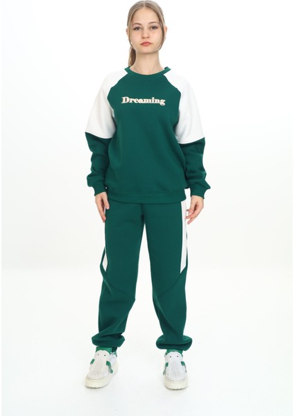 Kız Çocuk Nakışlı Eşofman Takım