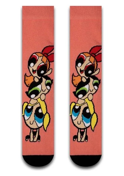 Powerpuff Kızlar Renkli Unisex Çorap