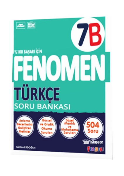 7.sınıf Türkçe Soru Bankası Fenomen Kitap 7b Türkçe