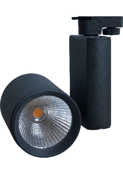 30-40W Siyah Kasa LED Ray Spot+ 1 Metre Ray | Gün Işığı LED Aydınlatma| Samsung Çip