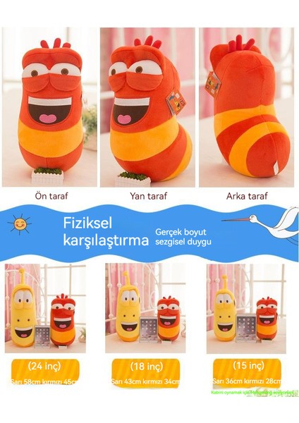 2 Komik Böcek Pislik Büyük Yastık Tırtıl Peluş Oyuncak (Yurt Dışından) fiyatları