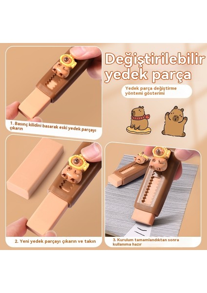 5 Adet Kapibala Silgi Ilkokul Öğrencileri Için Özel, Talaş Olmadan Temiz Değiştirme Silme (Yurt Dışından) modelleri
