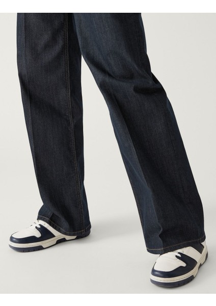 Yüksek Bel Wide Leg Jean Pantolon fırsatları