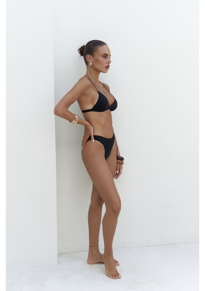 Bintang Düz Kesim Siyah Bikini Altı
