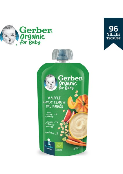 Organik Yulaflı Elma Havuç ve Balkabaklı Püre 110 gr fiyatları