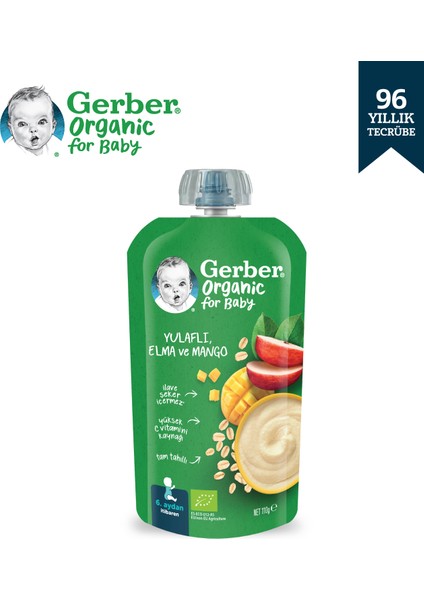 Organik Yulaflı Elma ve Mango Püresi 110 gr fiyatları