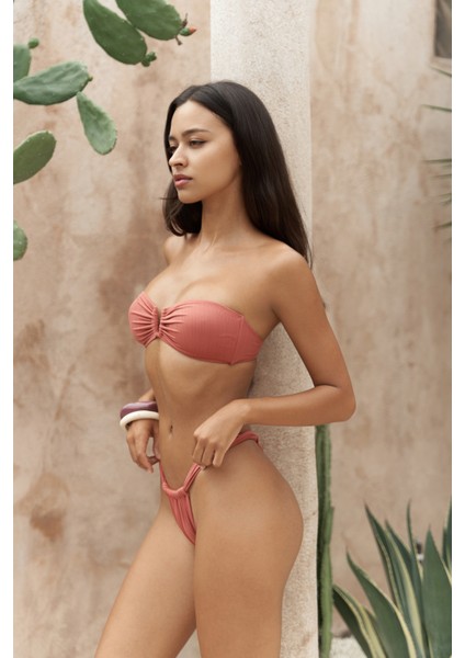 Lahla Büzgü Detaylı Kalın Bant Kiremit Bikini Altı indirimleri