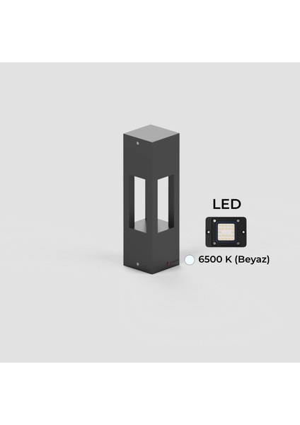 Orvia Led’li Alüminyum Yürüyüş Yolu Bahçe Aydınlatması |35 cm Bollard Aydınlatma Direği