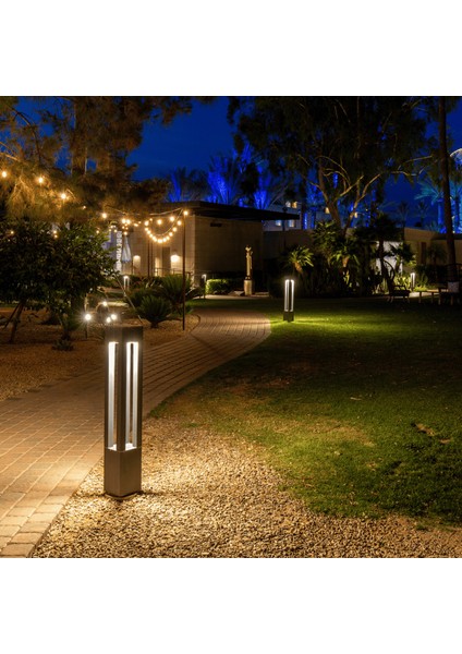 Orvia Led’li Alüminyum Yürüyüş Yolu Bahçe Aydınlatması |35 cm Bollard Aydınlatma Direği modelleri
