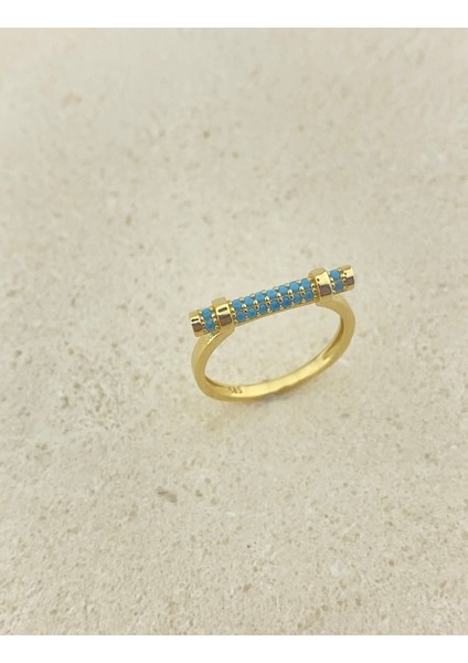 14 Ayar Altın Taşlı Tasarım Çubuk Yüzük fırsatları