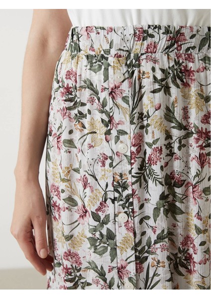 Lcw Grace Bej Beli Lastikli Çiçekli A Kesim Etek modelleri