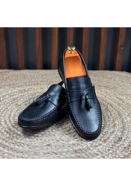 Iç Dış Naturel Deri Tokalı Loafer Ayakkabı M1256 modelleri