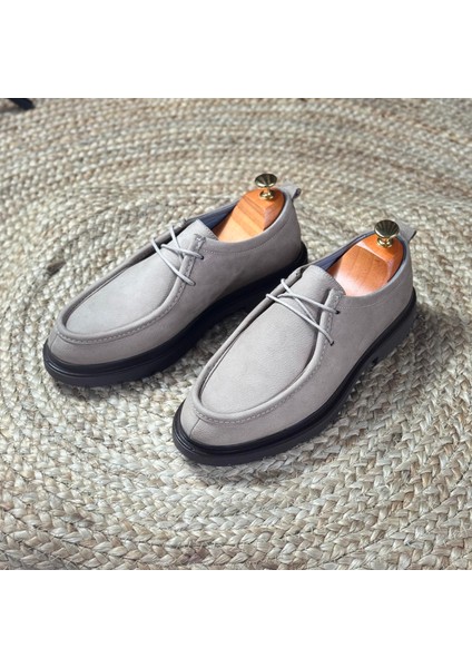 Modern Içi Naturel Deri Dışı Süet Klasik Ayakkabı M1257 fırsatları