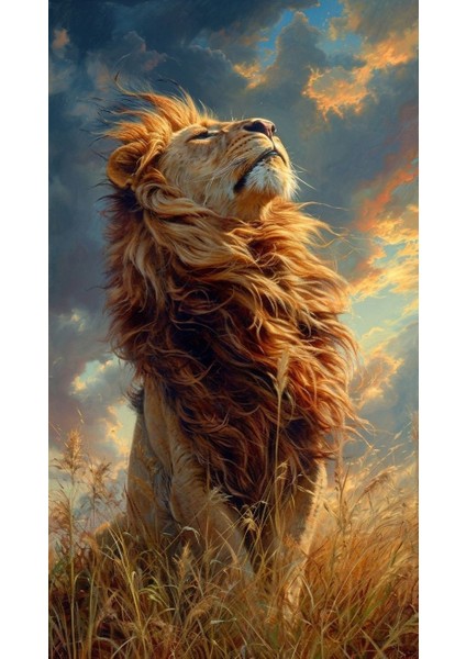 Aslan 6 Kanvas Tablo Ev Duvar Salon Ofis Dükkan Hediyelik Dekarasyon Süsü fiyatları