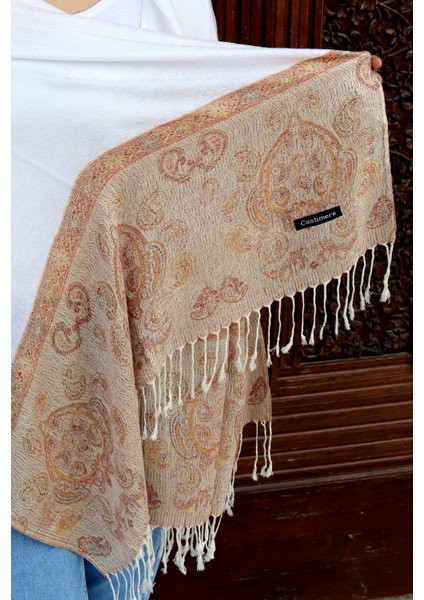 Cashmere Jakarlı Püsküllü Şal – 70X180 cm fiyatları