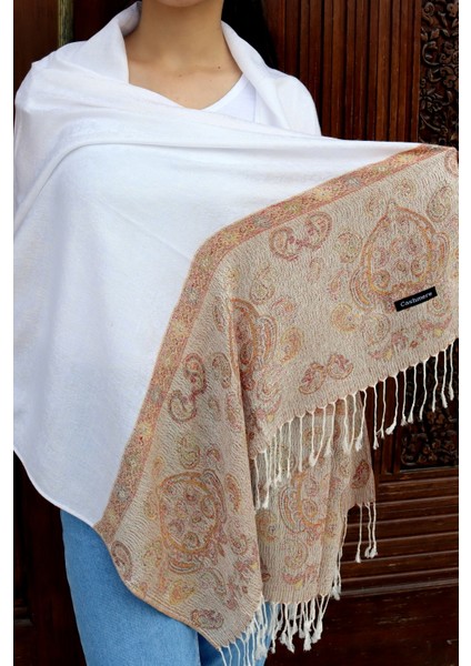 Cashmere Jakarlı Püsküllü Şal – 70X180 cm fırsatları