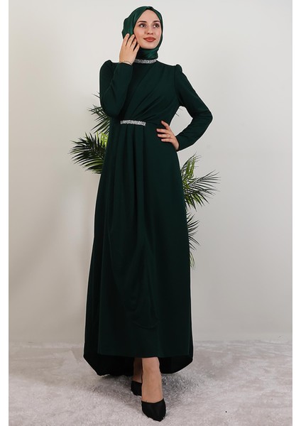 Liya Tesettür Elbise Zümrüt modelleri