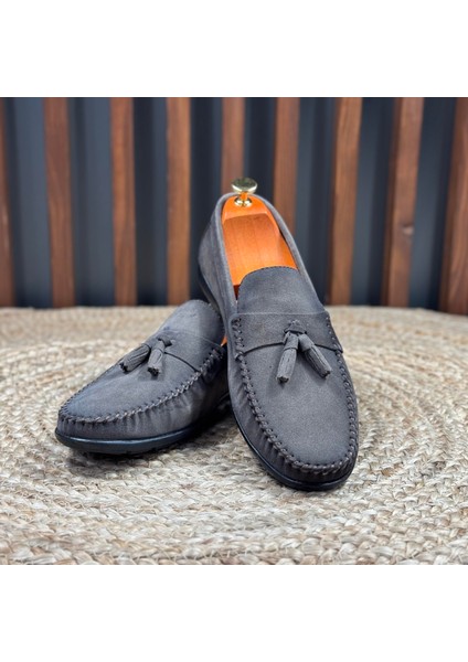 Içi Naturel Deri Dışı Süet Loafer Ayakkabı M1249