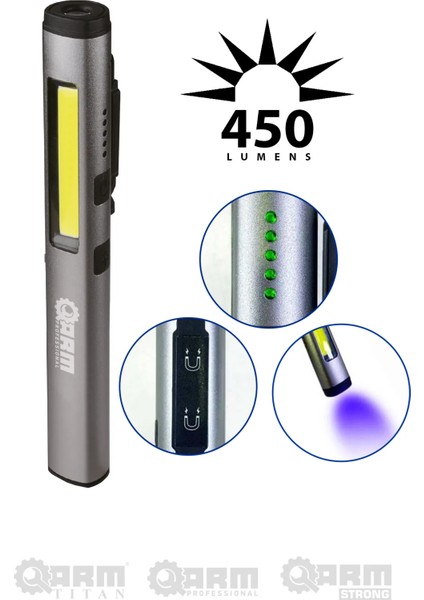 450 Lümen Şarjlı LED Lamba