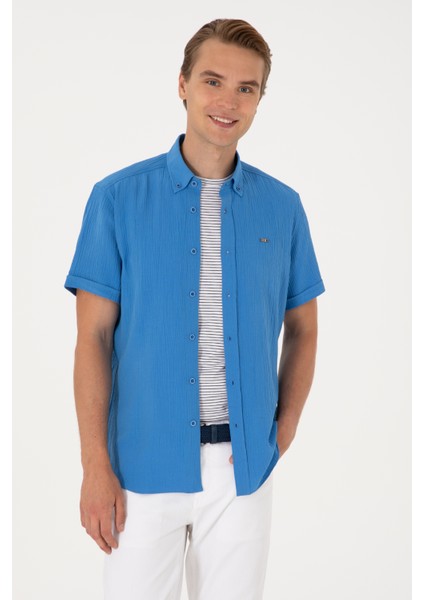 Erkek Indigo Gömlek Kısa Kollu 50306328-VR028 modelleri