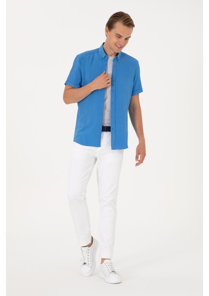 Erkek Indigo Gömlek Kısa Kollu 50306328-VR028 fırsatları