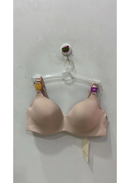 Kadın C Cup Dolgusuz Dantel Detaylı Vizon Sütyen – 1108