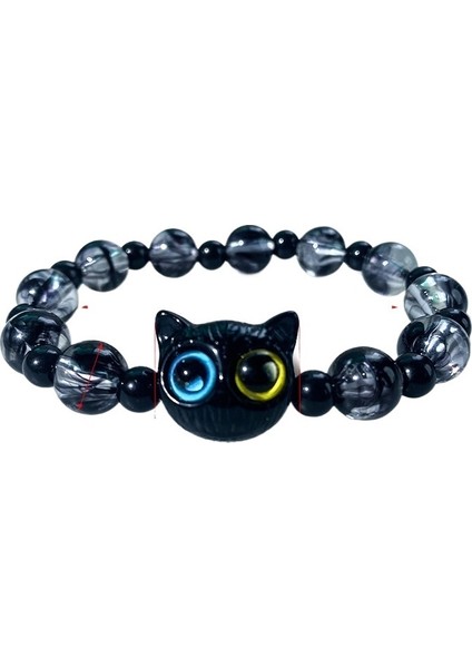 Tatlı ve Havalı Kedi Boncuklu Bilezik Unisex Çift Bileziği Ins (Yurt Dışından)