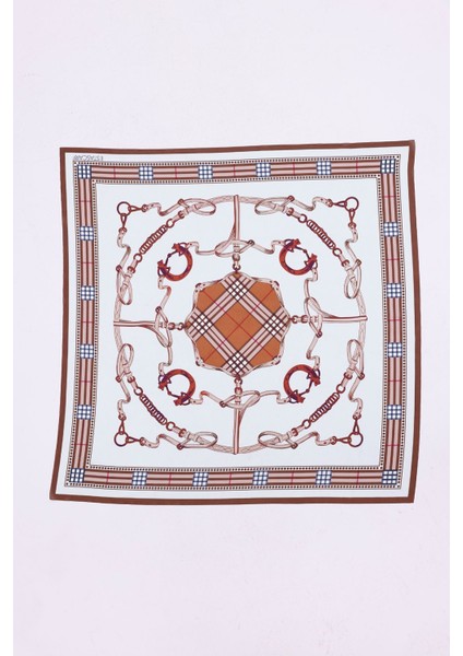 Kraliyet Deseni Model Fular Bandana Şal Estascarf 70X70 cm