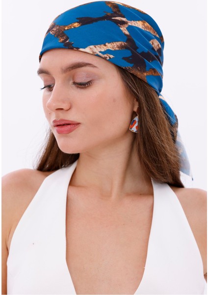 Gece Leoparı Model Fular Bandana Şal Estascarf 70X70 cm
